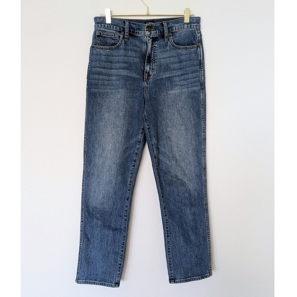 J.Crew High-Rise Classic Vintage Jeans Womens 27 Blue Straight Leg Stretch Denim